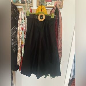 Zimmermann Black A-Line Skirt with Circular Belt